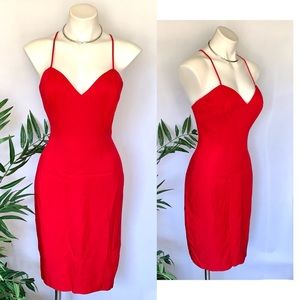 v i n t a g e :: Gorgeous Casadei Bombshell Sweetheart Dress Crisscross Back